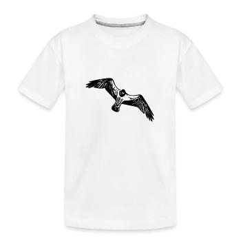 Vintage Seemöve im Flug - Kinder Premium Bio T-Shirt - Weiß - Vorne