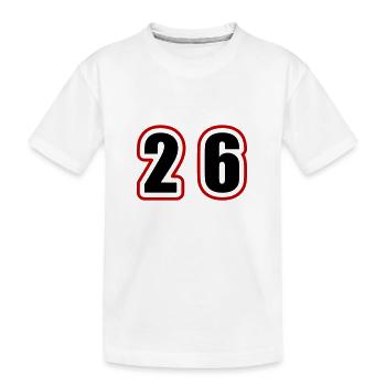 26 Zahl College - Kinder Premium Bio T-Shirt - Weiß - Vorne