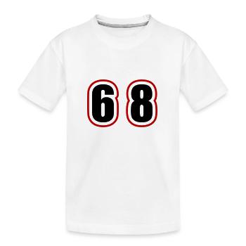 68 Zahl College - Kinder Premium Bio T-Shirt - Weiß - Vorne