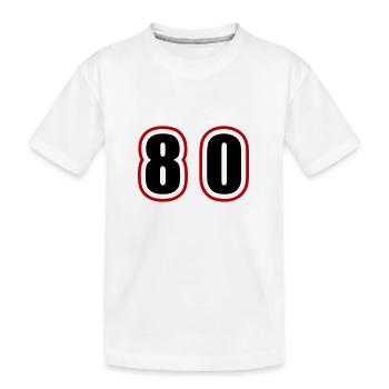 80 Zahl College - Kinder Premium Bio T-Shirt - Weiß - Vorne