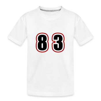 83 Zahl College - Kinder Premium Bio T-Shirt - Weiß - Vorne
