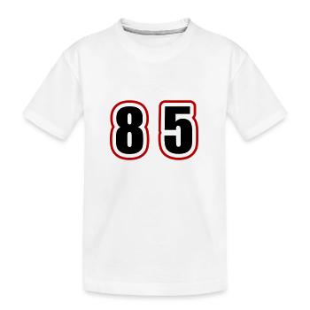 85 Zahl College - Kinder Premium Bio T-Shirt - Weiß - Vorne