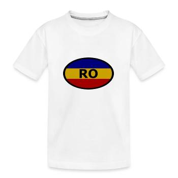 Die Fans aus Rumänien - Kinder Premium Bio T-Shirt - Weiß - Vorne