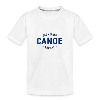 Manger dormir Canoë Répéter - Pagayer - Pagayer - Canoë - T-shirt bio Premium Enfant - blanc - Devant