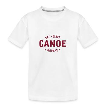 Manger dormir Canoë Répéter - Pagayer - Pagayer - Canoë - T-shirt bio Premium Enfant - blanc - Devant