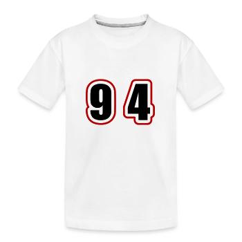 94 Zahl College - Kinder Premium Bio T-Shirt - Weiß - Vorne