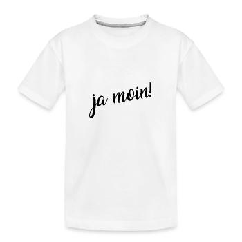 Ja Moin! - Guten Morgen - Nordsee - Ostsee - Anker - Kinder Premium Bio T-Shirt - Weiß - Vorne