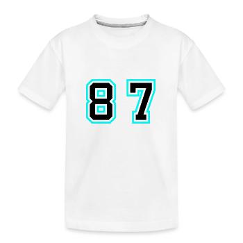 87 Symbole numérique - T-shirt bio Premium Enfant - blanc - Devant