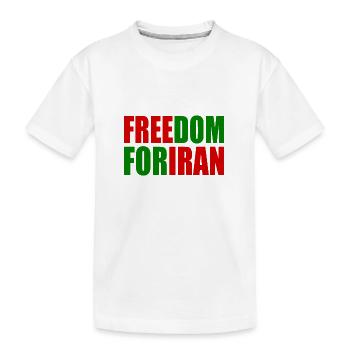 Freedom for iran - Kids' Premium Organic T-Shirt - white - Front