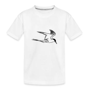 Elegante Seemöve im Flug - Kinder Premium Bio T-Shirt - Weiß - Vorne
