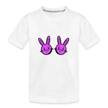 Lapin de Pâques Pâques - T-shirt bio Premium Enfant - blanc - Devant