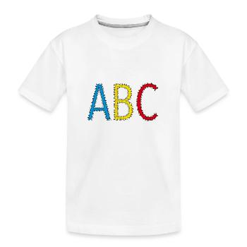 ABC - Back to school - Schoolchild - Kids' Premium Organic T-Shirt - white - Front
