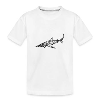 Élégant requin vintage de haute mer - T-shirt bio Premium Enfant - blanc - Devant