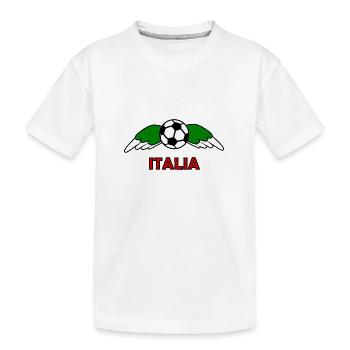 La nation du football Italie - T-shirt bio Premium Enfant - blanc - Devant