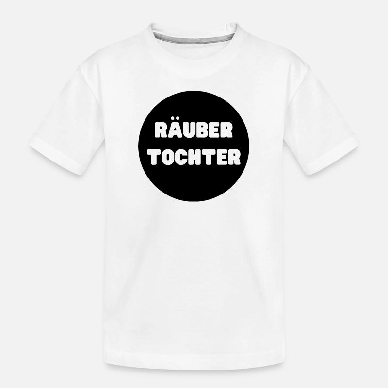 Räubertochter (rund) - Kinder Premium Bio T-Shirt - Weiß