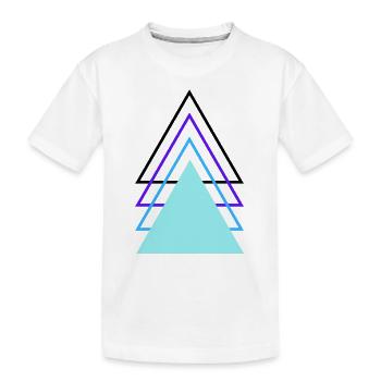 Dreiecke - Kinder Premium Bio T-Shirt - Weiß - Vorne