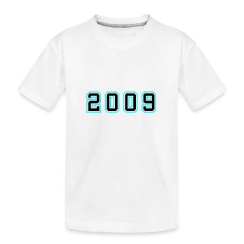2009 Jahr Geburtstag - Kinder Premium Bio T-Shirt - Weiß - Vorne