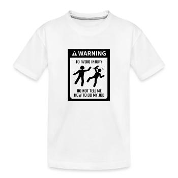 Mechaniker Warnung sag mir nicht - Kinder Premium Bio T-Shirt - Weiß - Vorne
