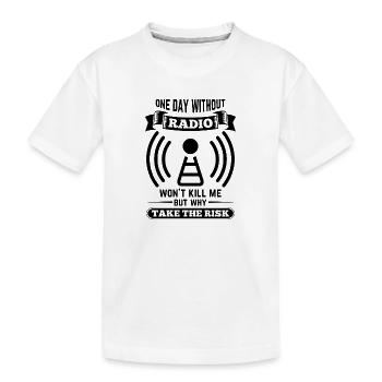 Opérateur radio amateur un jour sans étincelles ne me sera pas - T-shirt bio Premium Enfant - blanc - Devant