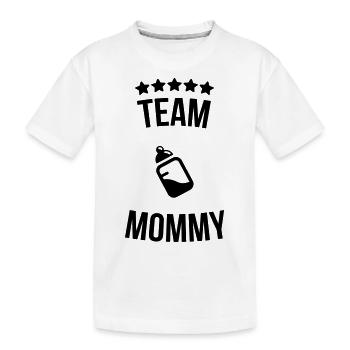 Équipe momie Mommy mère bouteille lait - T-shirt bio Premium Enfant - blanc - Devant