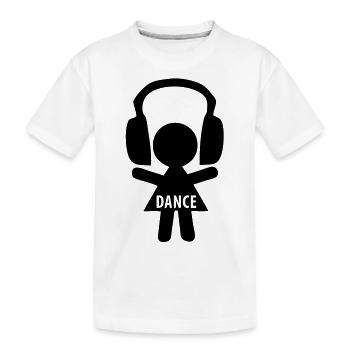 dance - Kinder Premium Bio T-Shirt - Weiß - Vorne