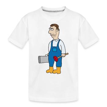 Hausmeister | Klempner | Handwerker | Werkzeug Klo - Kinder Premium Bio T-Shirt - Weiß - Vorne