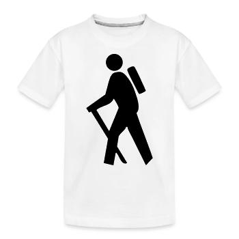 Wandern - Kinder Premium Bio T-Shirt - Weiß - Vorne