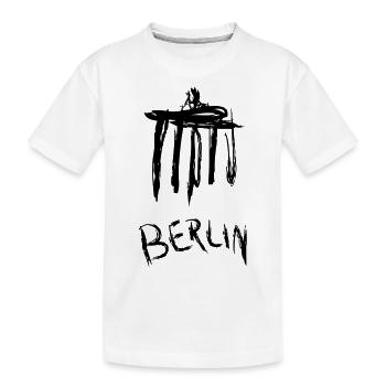 berlin - Kinder Premium Bio T-Shirt - Weiß - Vorne