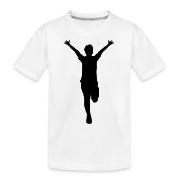 rennen schnell marathon marathonlauf sport laufen - Kinder Premium Bio T-Shirt - Weiß - Vorne