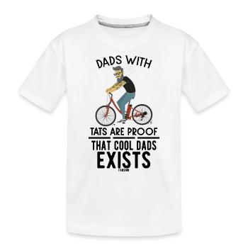 Père Vélo Tatouage Cyclisme - T-shirt bio Premium Enfant - blanc - Devant