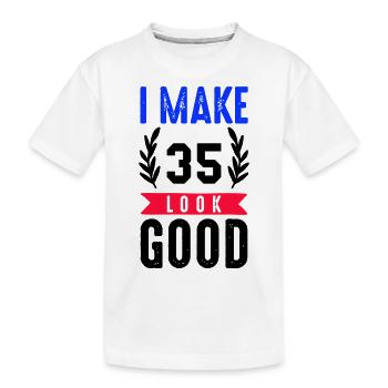 look good 35 - Kinder Premium Bio T-Shirt - Weiß - Vorne