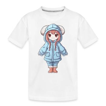 Zauberhaftes Glück - Das süße Anime-Mädchen - Kinder Premium Bio T-Shirt - Weiß - Vorne