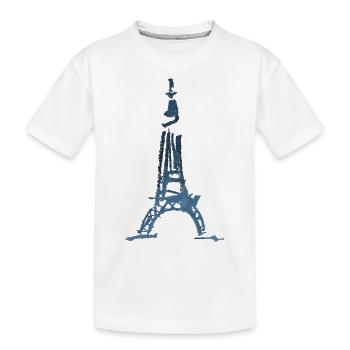 Croquis de la Tour Eiffel - T-shirt bio Premium Enfant - blanc - Devant
