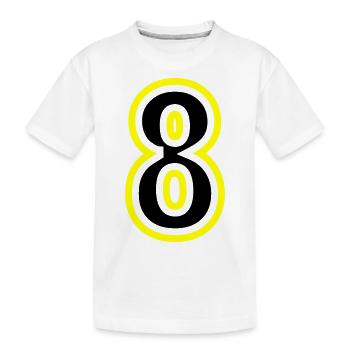 8 Nombre Collège - T-shirt bio Premium Enfant - blanc - Devant