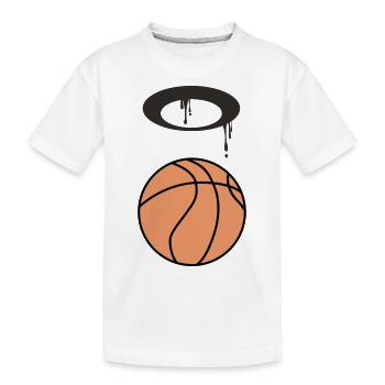 Basketball 5 0 Artboard 1 - Kids' Premium Organic T-Shirt - white - Front