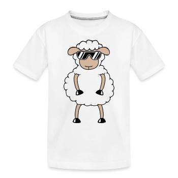 Sheep Sunglasses Party Sheep Lamb Cute Cool - Kids' Premium Organic T-Shirt - white - Front