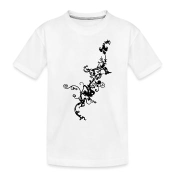 Ornement floral - T-shirt bio Premium Enfant - blanc - Devant