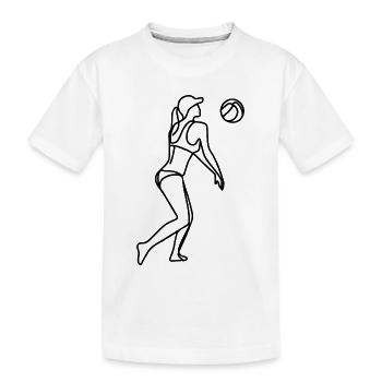 Joueuse de beach-volley filles - T-shirt bio Premium Enfant - blanc - Devant