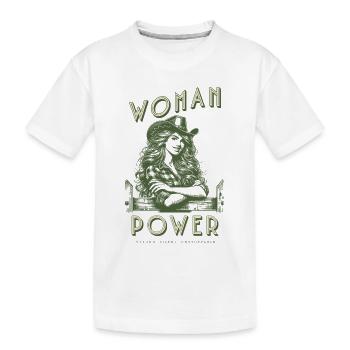 Woman Power – Strong. Quiet. Unstoppable - Kids' Premium Organic T-Shirt - white - Front