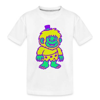 Homme avec un chapeau - T-shirt bio Premium Enfant - blanc - Devant
