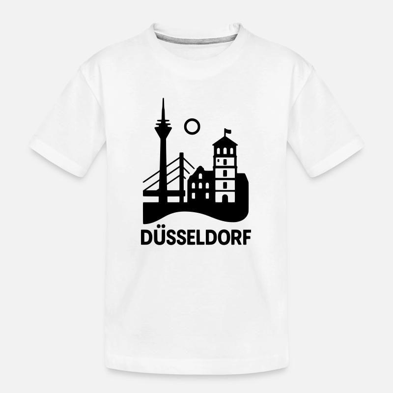 Silhouette de Düsseldorf - T-shirt bio Premium Enfant - blanc