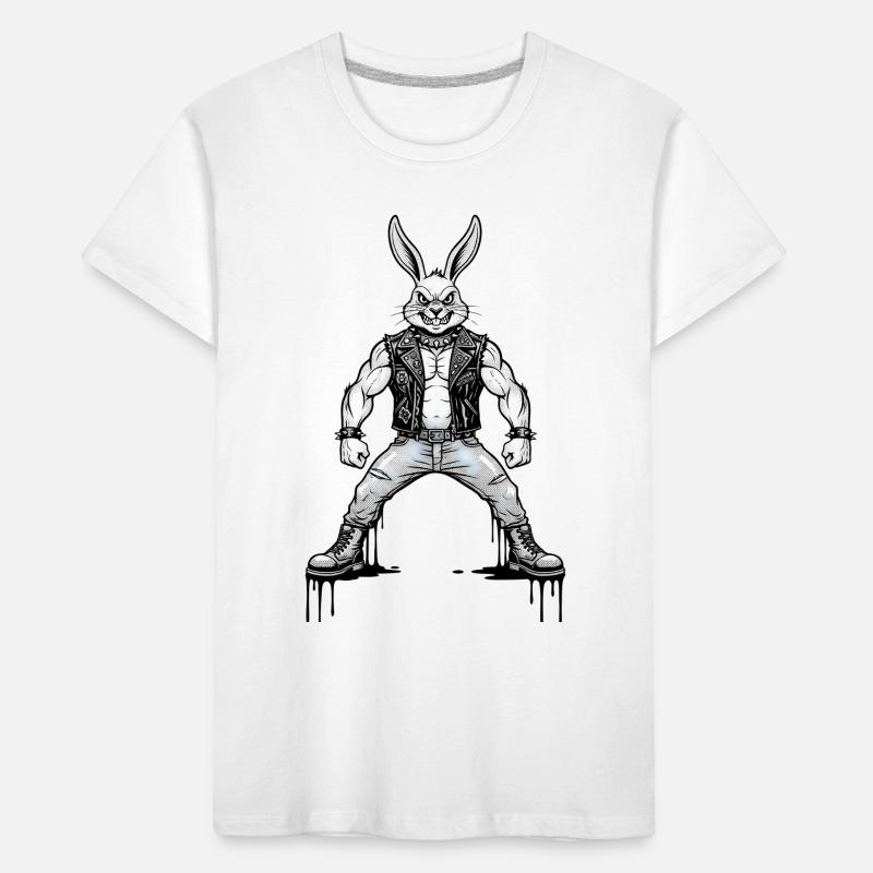 Heavy Metal Easter Bunny Rocker Easter Hardcore Bunny Kids' Premium Organic T-Shirt