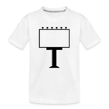 Panneau publicitaire - T-shirt bio Premium Enfant - blanc - Devant