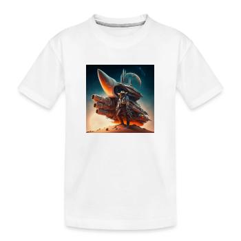 Weltraum-Sheriff,Cowboy - Kinder Premium Bio T-Shirt - Weiß - Vorne