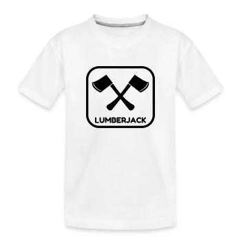 bûcheron / forêt / arbre / bois - T-shirt bio Premium Enfant - blanc - Devant
