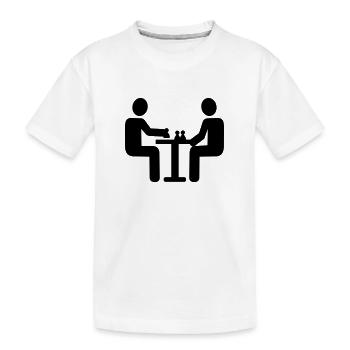 Schach - Kinder Premium Bio T-Shirt - Weiß - Vorne