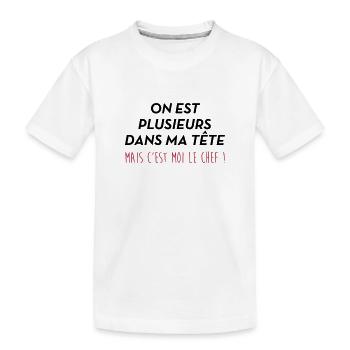 Schizophrène Schizo Folie Humour Fou Malade - T-shirt bio Premium Enfant - blanc - Devant