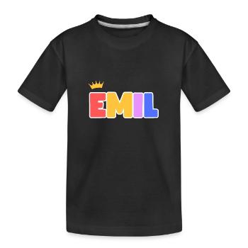 Emil! Personalisierbar - Kinder Premium Bio T-Shirt - Schwarz - Vorne