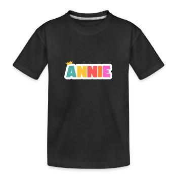 Annie! Personalisierbar - Kinder Premium Bio T-Shirt - Schwarz - Vorne