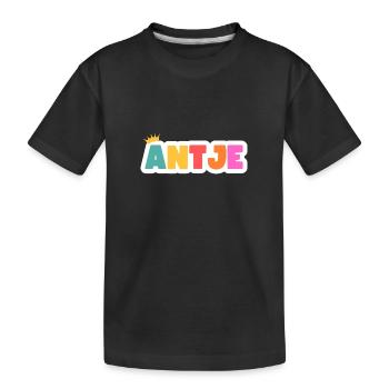 Antje! Personalisierbar - Kinder Premium Bio T-Shirt - Schwarz - Vorne